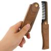 Alipis Portable Folding Wooden Beard Comb for Men with Ox Horn and Wood Material, Small Mustaches Comb for Travel, Detangling Hair Or Beard with Sturdy Folding Design view 4