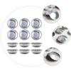Abaodam 12pcs Mini Egg Tart Moulds and Pudding Skin Baking Cups Made of Sturdy Aluminum Alloy in Silver, Featuring Chrysanthemum Round Shapes, for Festival Celebrations and Banquet view 3