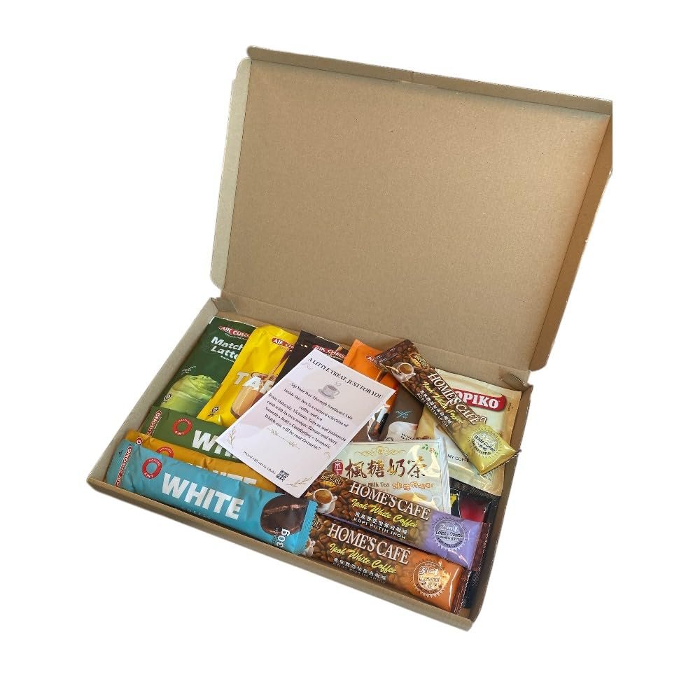 Southeast Asia Premix Coffee-Tea Discovery Box | Ipoh White Coffee, Vietnamese Drink & Teh Tarik Gift Set | 14 Sachets Variety Gift Pack