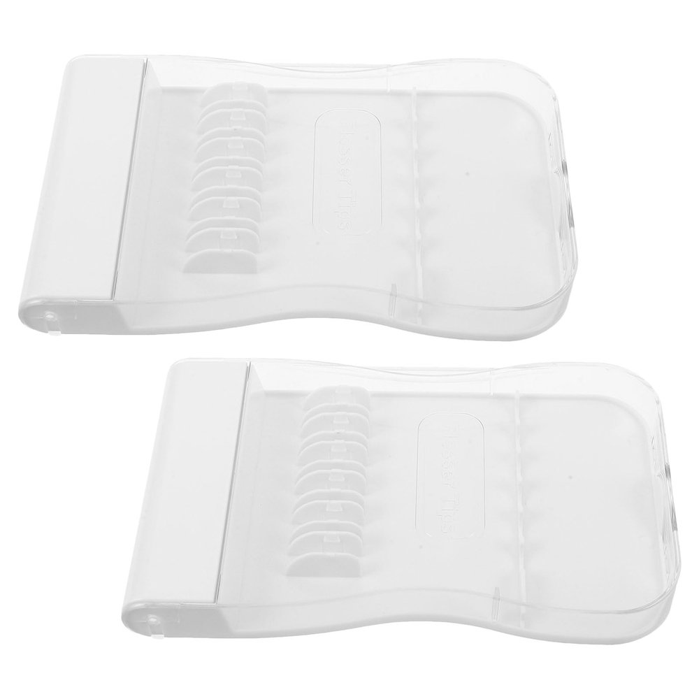 Abaodam Water Flosser Tips Storage Box 2Pcs Portable Organizer Case for Family Oral Care and Travel Compatible with Waterpik