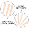 Abaodam 100pcs Wooden Wax Sticks for Nose and Body Hair Removal, Flat Spreader End, Khaki Colour, Suitable for Daily Cleaning and Precise Wax Application view 3