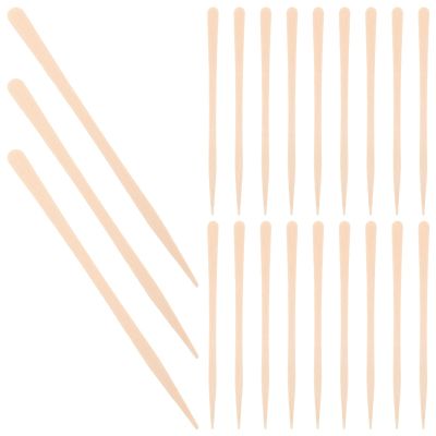 Abaodam 100pcs Wooden Waxing Sticks for Body Hair and Eyebrow Area with Flat Spreader End Smooth Skin Hair Removal Tool and Daily Cleaning