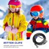 NOLITOY 4Pcs Mitten Clips with Gloves Holder Rope, 55.12 Inch Adjustable Glove Strings for School and Outdoor Play in Bright Colours Suitable for and Adults view 3