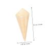 Abaodam Wooden Ice Cream Packing Cones 50Pcs 13Cm Biodegradable Cone Cups for Catering Events and Parties view 2