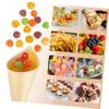 Abaodam Wooden Ice Cream Packing Cones 50Pcs 13Cm Biodegradable Cone Cups for Catering Events and Parties view 3