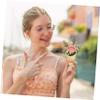 Abaodam Wooden Ice Cream Packing Cones 50Pcs 13Cm Biodegradable Cone Cups for Catering Events and Parties view 4