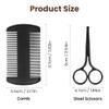Alaoo Beard Brush Grooming Kit, Beards and Mustaches Grooming Set, Beard Brush Set with Black Comb, Black Scissors, Cloth Bag for Men, Husband, Boyfriend view 2