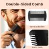 Alaoo Beard Brush Grooming Kit, Beards and Mustaches Grooming Set, Beard Brush Set with Black Comb, Black Scissors, Cloth Bag for Men, Husband, Boyfriend view 3