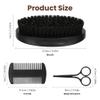 Alaoo Beard Brush Grooming Kit, Beards and Mustaches Grooming Set, Beard Brush Set with Black Brush, Black Comb, Blacks Scissors, Cloth Bag for Men, Husband, Boyfriend view 2