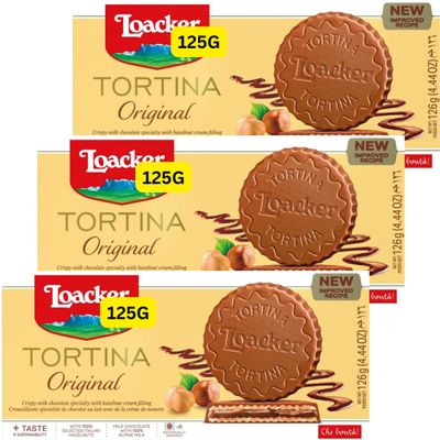 Tortina With Italian Hazelnuts Wafer snack Loackers 125g (3x125g)