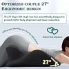 Couples Pillow for Intimacy and Support with Ergonomic Memory Foam Wedge view 2