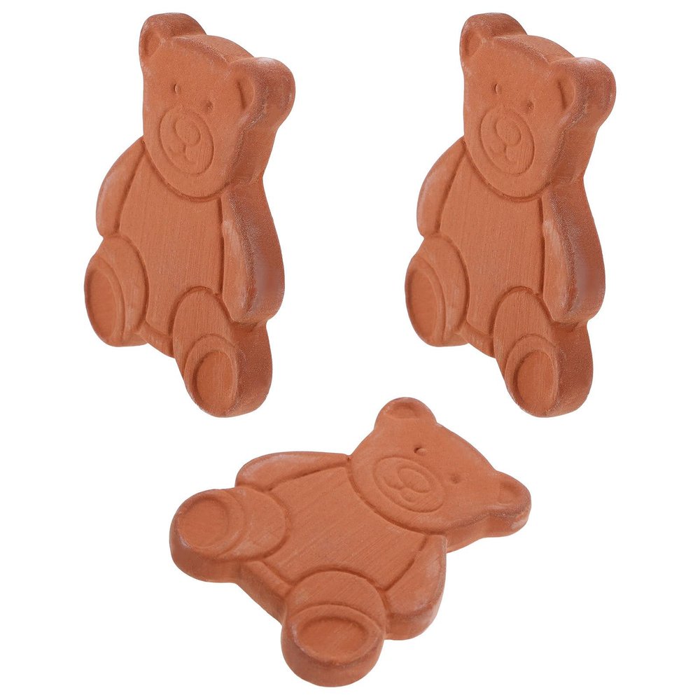 Alasum 3pcs Bear Sugar Keeper Sugar Preservation Discs Made of Pottery and Chips Moisture Absorbing Packs for Kitchen Food Storage Containers
