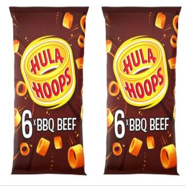 Hula Hoops BBQ Beef Flavour Crisps - (Pack of 2)