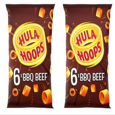 Hula Hoops BBQ Beef Flavour Crisps - (Pack of 2)