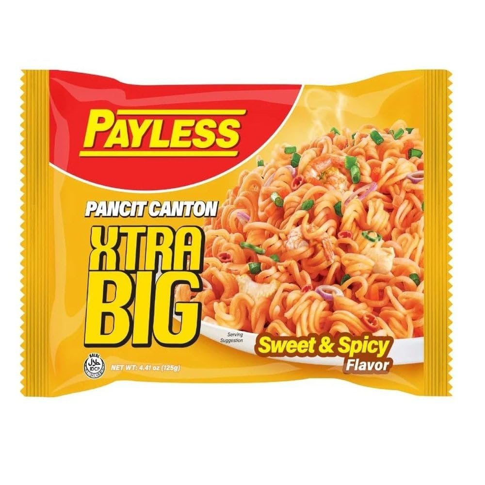 Payless Sweet & Spicy Xtra Big Pancit Canton Instant Dry Noodles - 125g (4.41oz)