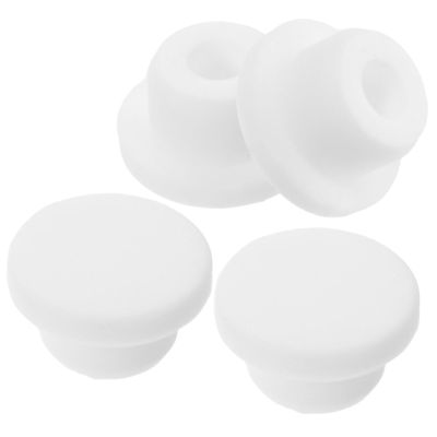 Hemobllo 4pcs Silicone Replacement Plugs for Water Flosser Tank, Leakproof Sealing Caps with Easy Installation, White Silicone Stopper Accessories for Home and Office Use