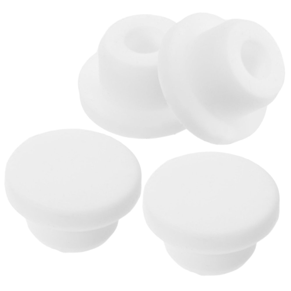 Hemobllo 4pcs Silicone Replacement Plugs for Water Flosser Tank, Leakproof Sealing Caps with Easy Installation, White Silicone Stopper Accessories for Home and Office Use