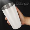 2Pcs 750ml Milkshake Mixing Cup, 16cm/6.3in Stainless Steel Bar Shaker Cup Portable Large Capacity Hand Blender Malt Shaker forIce Cream, Fruit, Salad view 4