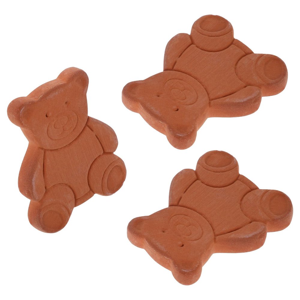 OSOLADY Brown Sugar Keeper 3pcs Bear Shape Sugar Saver Pottery Snacks Saver Moisture Control, Keeps Snacks Fresh for Kitchen Food Storage Containers and Cookies