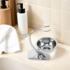 Stainless Steel Shaving Holder Stand with Shaving Bowl and Wet Shave Brush Rack, Beard Shave Soap and Razor Organizer for Travel and Bathroom Use Professional Utility Accessory Durable Material for... view 4