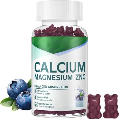 Calcium Magnesium Zinc Gummies - High Potency Enhanced Absorption