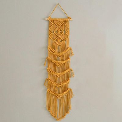 Wall Mounted Hat Rack Boho Cap Organizer Macrame Baseball Cap Holder Space Saving Hat Storage Cotton Hat Display Stand Entryway Hat Hanger A Shape (5175//)