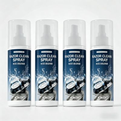 110ml Razor Cleaning Liquid, Cleaning Spray, Compatible With Braun S3 S4 S5 S6 S7 S8 S9 Series Electric Shavers(4 PCS)