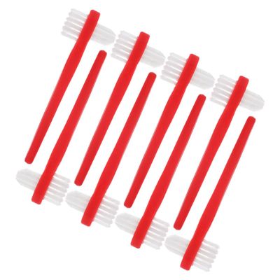 IMUSINICE 8pcs Dual Head Soft Toothbrush Dentures Accessories with Portable Size and Versatile Use for Effective Denture Cleaning Oral Care