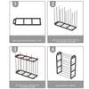 Stainless Steel Shoe Storage Rack, Multi-Layer Entryway Shoe Organizer for Narrow Hallway, Vertical Space Saver Stand for Dorm Room and Small (White) view 4