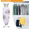 Extra Wide Ironing Board Cover, Large Drawstring Slipcover with Elastic for Edge, Heat Resistant Cotton Replacement Protector for Home Laundry, 147x48cm (Grey Arrow) view 2