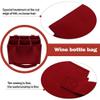 Felt Bottle Carrier 6 Pack, Reusable Wine Tote Bag with Dividers for Beer Glass Jars, Portable Sturdy Soft Lined Beverage Sack for Picnic Outdoor view 2