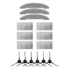Replacement Parts Kit for Vexilar for Cleanova for W7 W11 Vacuum Cleaner, Includes Side Brushes Microfiber Mop Cloths for Pet Hair Hard Floors Corner
