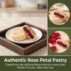 MAFUSE Fresh Rose Flower Cakes Traditional Chinese Aromatic Dessert Featuring Edible Rose Petals. Perfect for Gifting To Her, Mother's Day, Christmas, or Afternoon Tea. (Pack of 10) view 4