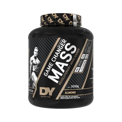 DY Nutrition Game Changer Mass Gainer Powder 3Kg 20 Servings High-Protein Lean Muscle Supplement with Creatine, Carbohydrates, BCAAs, L-Glutamine, Vitamins & Minerals (Almond)