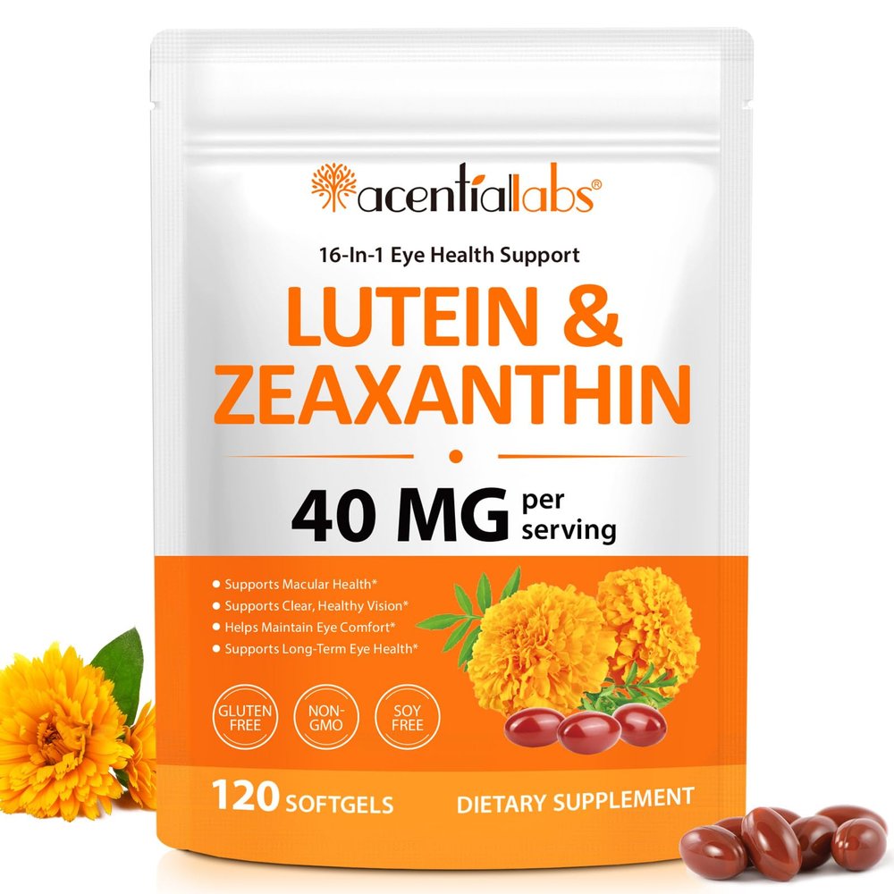 Lutein and Zeaxanthin Eye Health Supplement 40mg with Omega 3, Vitamin C D3 B6 B12, Zinc CoQ1016 in 1 Vision Support Formula with Marigold ExtractEye Comfort Daily Nutritional Support 120 Softgels