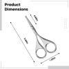 FreshCart Basics 2 Pcs Stainless Steel Nose Hair Scissors, Men's Grooming Trimmer with Rounded Tip, Portable Compact, Silver view 4