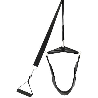 Chewtoyo Cervico Support Neck Stretcher, Black Cervical Traction Device, Portable Over The Door, Adjustable Polyester Strap, Home Physical Rehabilitation