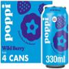 Popi Prebiotic Soda Variety Pack, 4 x 330ml Cans Low Sugar, Natural Flavors (Poppi Wild Berry Soda Cans 4x330ml) view 1