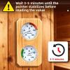 ComfyHarbor 2-in-1 Wooden Sauna Thermometer and Hygrometer, High Accuracy Pine Wood Temperature Humidity Monitor for Steam Room, Clear Scale 0-120C(70-250F Horizontal) view 3