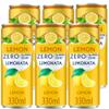 Italian Sparkling Variety Drink 330ml Zero Lemon, Peach & Clementine Flavours, Sugar-Free Carbonated Soft Drinks, Refreshing Beverage Pack - snplg (6 x Cans, Zero Lemon 330ml) view 1