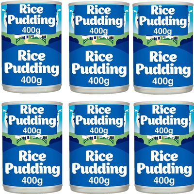 Rice Pudding 400g Can PMP - Creamy Tinned Rice Pudding Dessert, Ready to Eat, Smooth & Rich Milk Pudding, Vegetarian Friendly, Classic British Style (6 x Can)