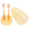 Prevessel Toddler Silicone Soft Toothbrush for Baby Cartoon Cleaning and Massaging Teeth and Gums, 2 Pack with Storage Box for 0-3 Years Old view 3