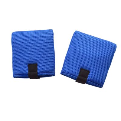 1 Pair Wheelchair Footrest Covers - Blue Sponge Mesh 18x20x4cm Non Slip Pedal Protector - Soft Leg Pad for Elderly - Prevents Scratches On Feet & Footplate