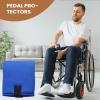 1 Pair Wheelchair Footrest Covers - Blue Sponge Mesh 18x20x4cm Non Slip Pedal Protector - Soft Leg Pad for Elderly - Prevents Scratches On Feet & Footplate view 3