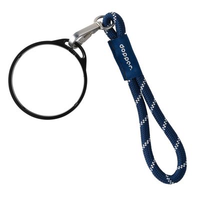 Dopper Wrist Cord - Black Mug Ring - Midnight Silver - Carry Strap for Travel Mug - Robust Hand Strap Perfect for on the Go