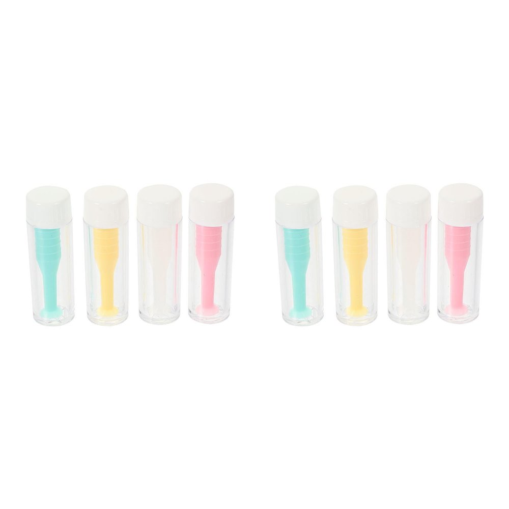 HEALEEP 10pcs Glasses Suction Stick for Contact Lens Applicators Practical Contact-Lens Removing Tools Portable Silicone Cleaner for Eye Contacts for Travel Use
