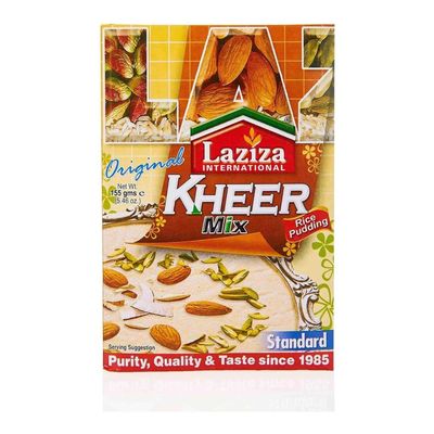 Laziza Kheer Mix 155g Instant Mixture for Rice Pudding | Traditional Creamy Dessert Mix | Easy to Prepare Sweet Dish