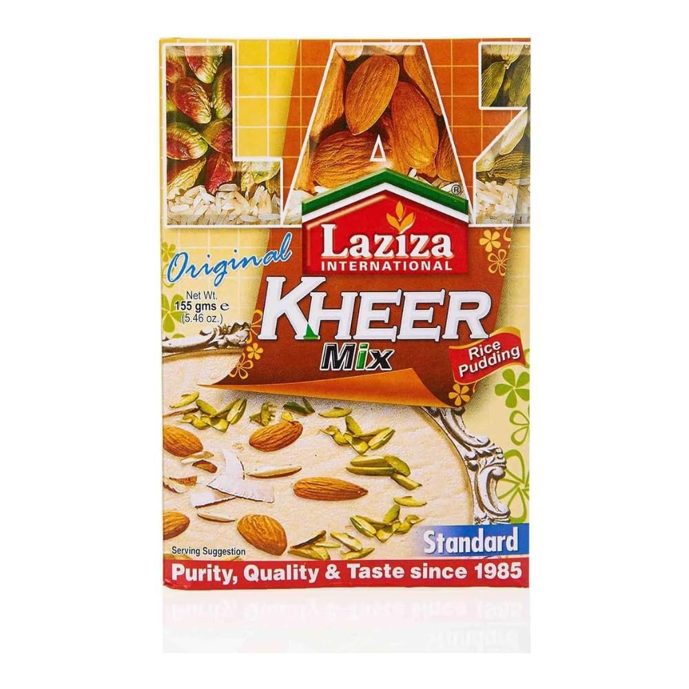 Laziza Kheer Mix 155g Instant Mixture for Rice Pudding | Traditional Creamy Dessert Mix | Easy to Prepare Sweet Dish