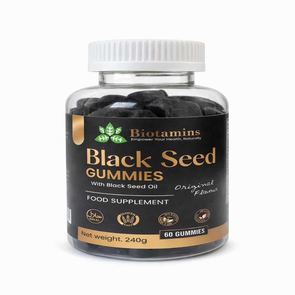 Black Seed Oil Gummies Herbal Supplement with Nigella Sativa | Immune Support, Digestive Health & Overall Wellness | Delicious Chewable Gummies for Men & Women (60 Count)