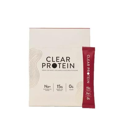 Clear Protein - Natural Protein, Smooth Texture, Easy to Mix,No Added Sugar, Grass-Fed - Clean Formula with Electrolytes
